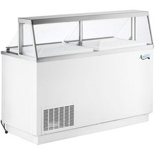 67 3/4" 12 Tub White Deluxe Ice Cream Dipping Cabinet