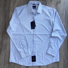Ben Sherman Dobby Lt Blue Micro Print Shirt Slim Fit L/S Button MRSP 79.50 NWT