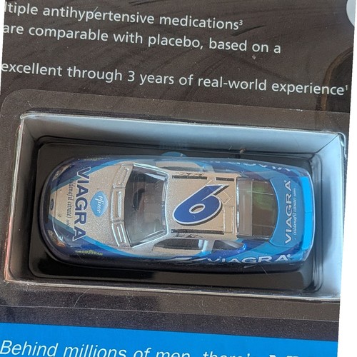 2001 Viagra Mark Martin Promo Merch Diecast #6 Car on Swivel Stand Vtg NOB - Picture 4 of 7