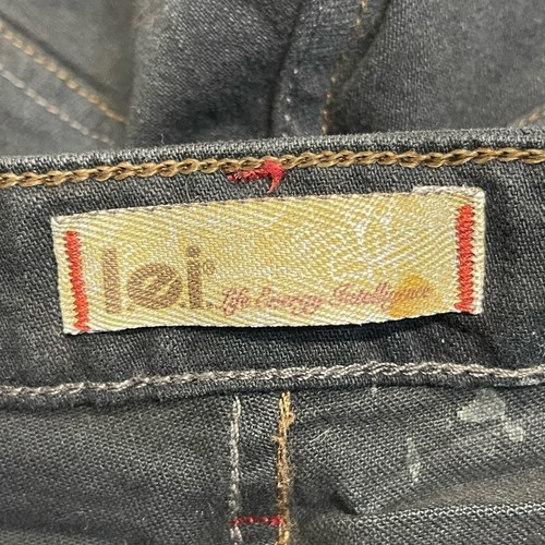 l.e.i fjeans sz 0 low rise black jeans stretch denim Y2K 90s 00s - Picture 3 of 12