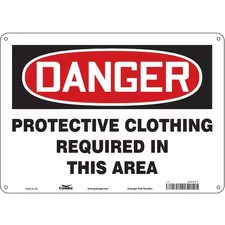 CONDOR 466R21 Safety Sign, 10 in Height, 14 in Width, Aluminum, Horizontal