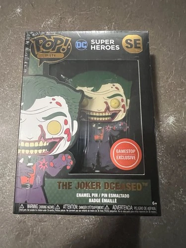 Funko Pop Pin DC Super Heroes The Joker Dceased Gamestop Exclusive!