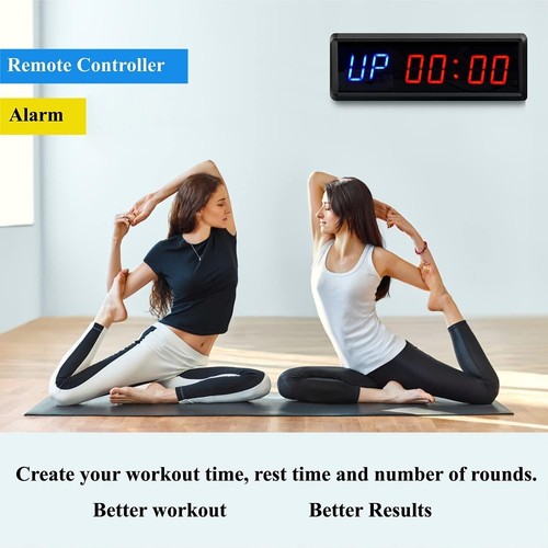 Bright LED Workout Timer with Remote Control - Ideal for Gym & Fitness Training - Picture 7 of 9