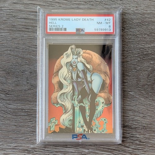 1995 Krome Lady Death #42 PSA 8 NM-MT – HELL Series 2 Cover Gallery Chromium