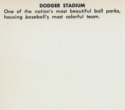 Postal vintage de 5,5""x7"" del estadio de los Dodgers de Los Ángeles (Barranco de Chávez) sin publicar - Imagen 4 de 4
