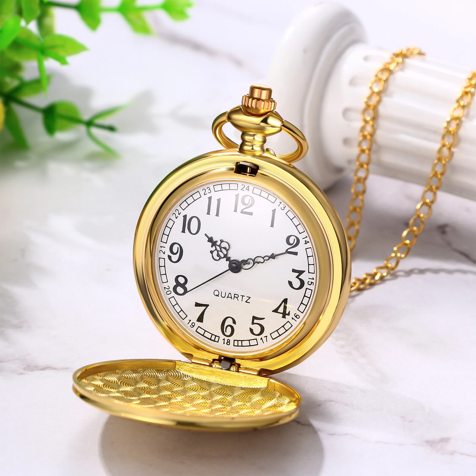Men's "To My Dad" Quartz Pocket Watch with Necklace - Father's Day Gift