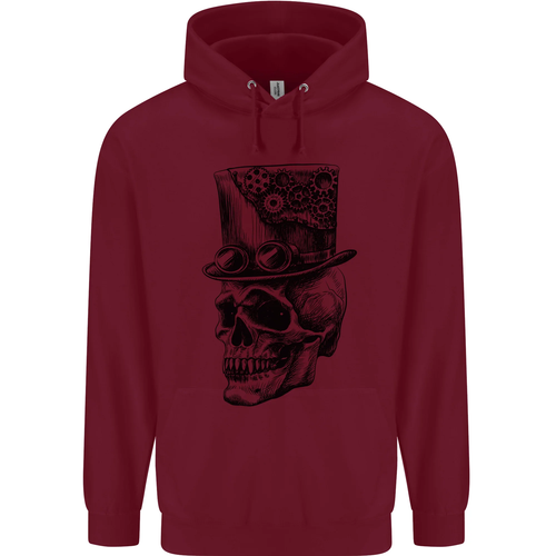 Steampunk Skull With Top Hat Childrens Kids Hoodie - Picture 3 of 80