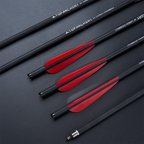 TOPARCHERY Archery 12-PACK 20" Carbon Crossbow Bolt & 3x Lighted Nocks Hunting - Picture 4 of 18