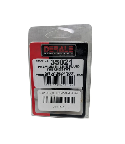 Derale 35021 -8AN In-Line Fluid Thermostat 180 Degree Electric Fan Controller