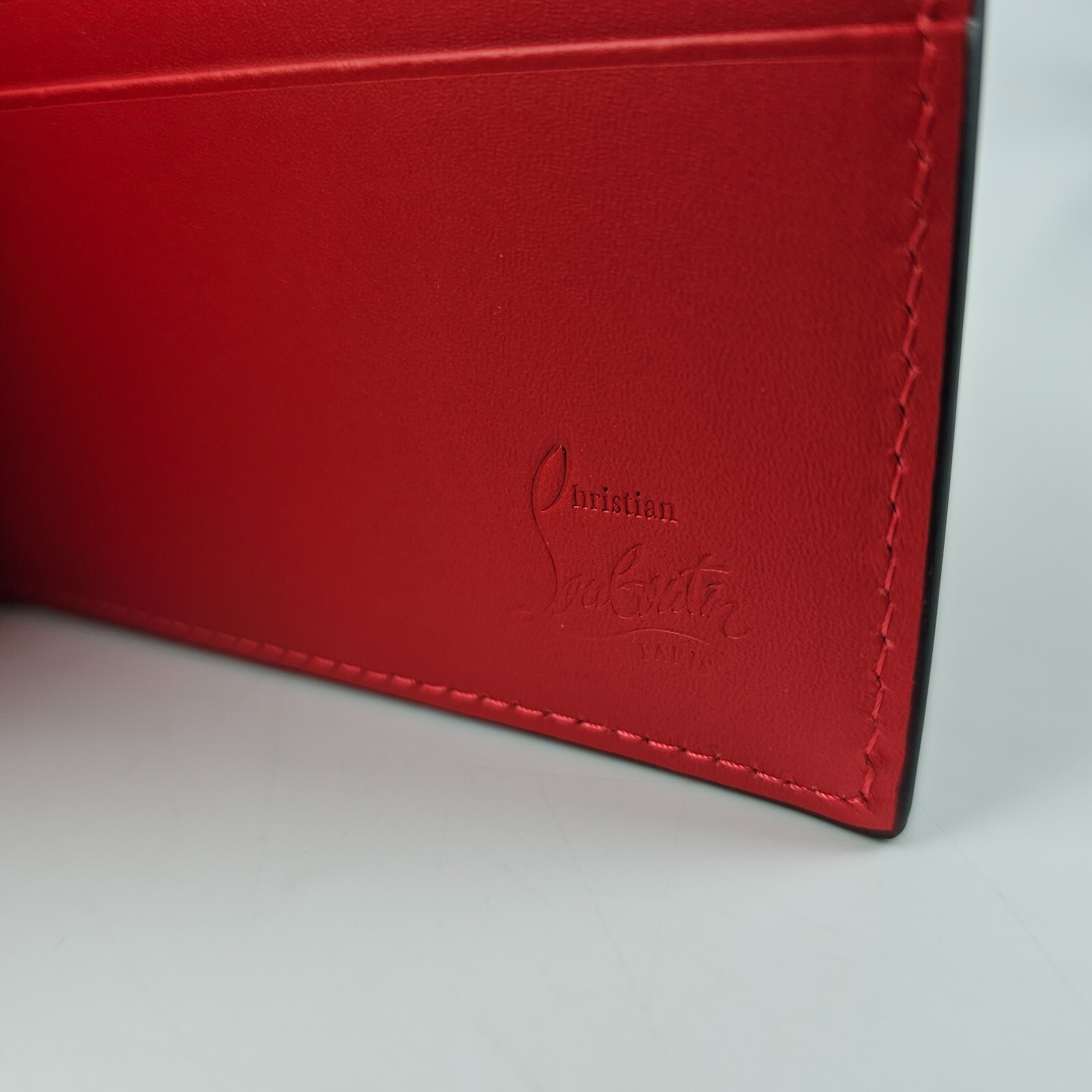 Christian Louboutin Coolcard Black And Red Wallet New | eBay