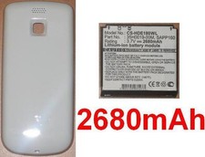 White Case  BATTERY 2680mAh Type 35H00119-00M BA S350 SAPP160 For HTC Magic