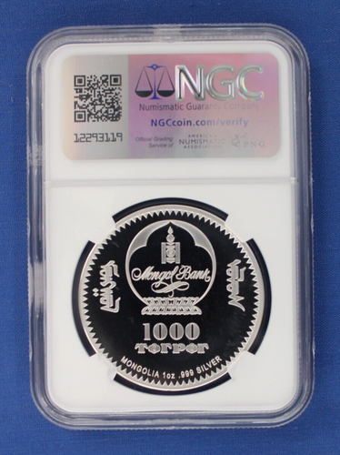 2021 Mongolia 1oz Silver Proof coin "Napoleon" NGC PF69 with Case & COA - Picture 2 of 4