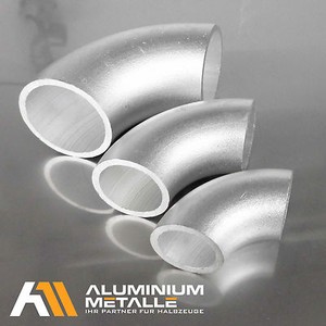 40mm x 2mm 90 ° Alubogen Aluminium einschweissbogen