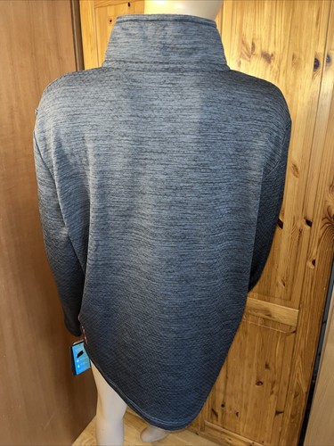 Chicago Blackhawks Fanatics Authentic Pro Rink 1/4 Zip Jacket Gray Mens sz L NWT - Picture 6 of 13