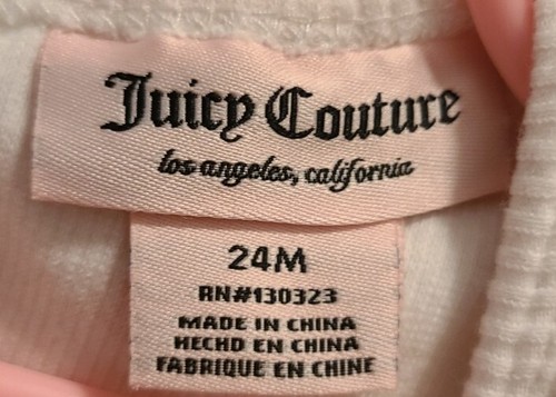 Juicy Couture Baby Girl Sleeveless Tulle Tutu Dress White Gold Splatter 24 Mos - Picture 9 of 11