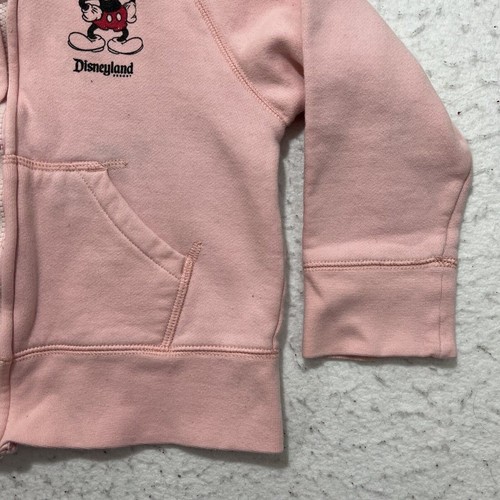 Disney Parks Mädchen kleiner Fleece-Hoodie mit durchgehendem Reißverschluss rosa Mickey Mouse Pailletten - Bild 5 von 11