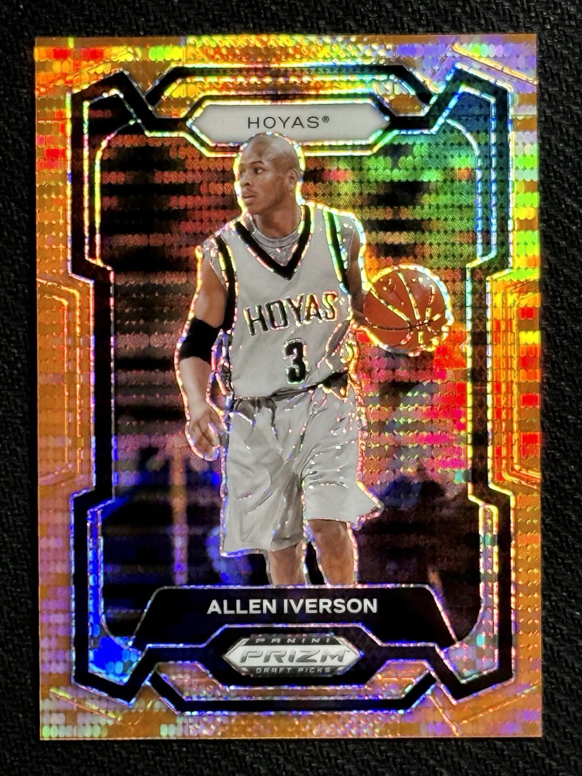 2024 Prizm Draft Picks Collegiate Basketball Allen Iverson Orange Pulsar /49