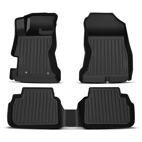 3Pcs Front & Rear Black Floor Mats Liners for Subaru Impreza 2017-2023 Crosstrek - Picture 10 of 10