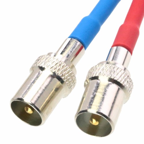6.35mm stereo 1/4 TRS to +/- IEC DVB PAL Plug speaker Decoder Audio Cable 1~16FT - Picture 2 of 4