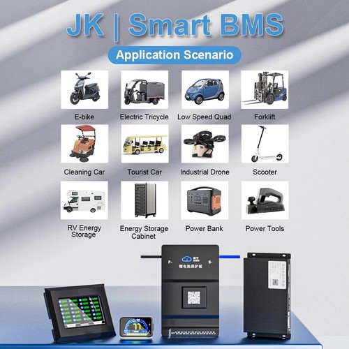 JK 8S-24S 150A Li-ion LiFePo4 Smart BMS w/2A Active Balancer BT/ RS485/LCD lot - Picture 3 of 20