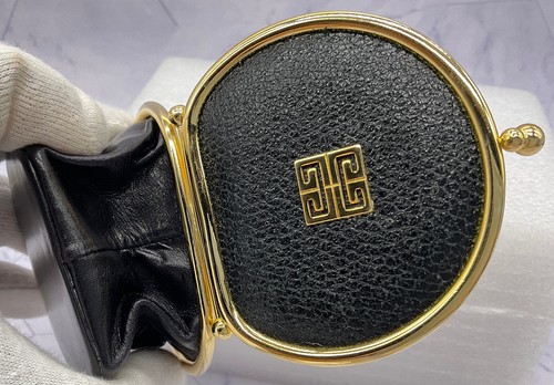 GIVENCHY Geldbörse schwarz Leder goldfarben kleines Münzetui - Bild 13 von 23