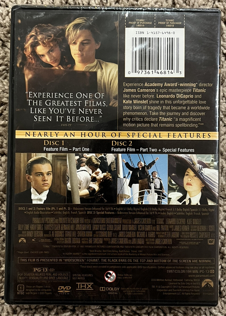 その他 Titanic: Premiere [DVD] Titanic (THX Widescreen DVD, 1997) Leonardo DiCaprio Kate
