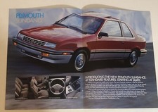 1988 Plymouth Sundance Car 2 Page Vintage Print Ad Pa28
