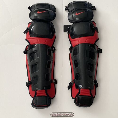 Nike Vapor Pro Catchers Leg Guards Size 17” Black Red PBP566-020 - Picture 9 of 9