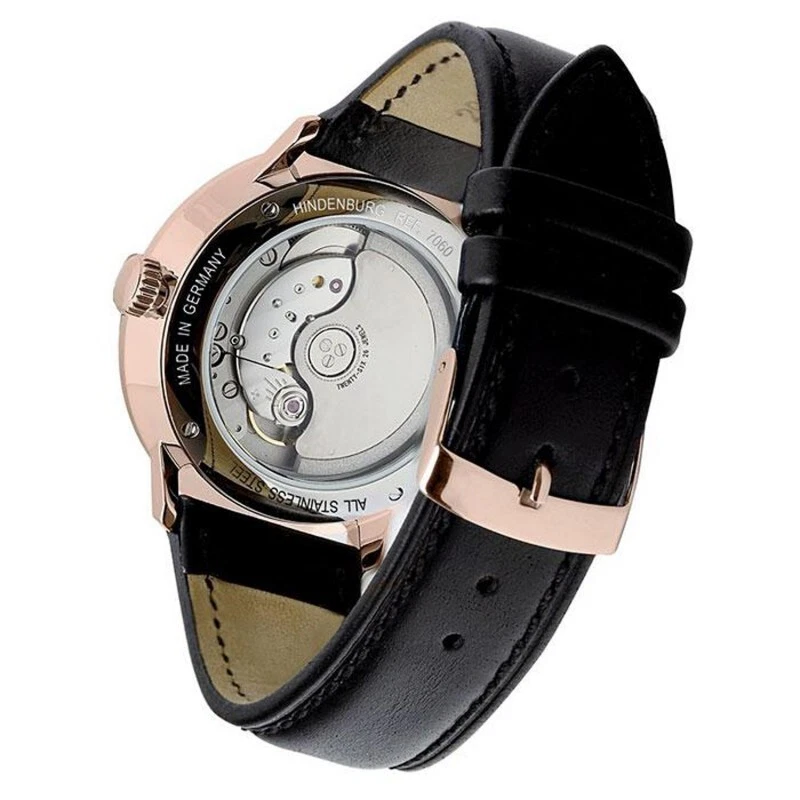 ZEPPELIN HINDENBURG LZ129 AUTOMATIC 40MM BLACK DIAL 7064-2 MEN'S WATCH NEW - Image 2 of 4