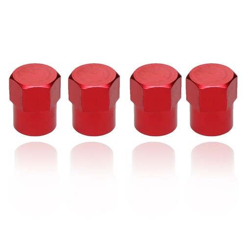 Red Aluminum Car Tire Wheel Stem Air Valve CAPS & Sleeve Cover Auto Accessories - Imagen 5 de 13