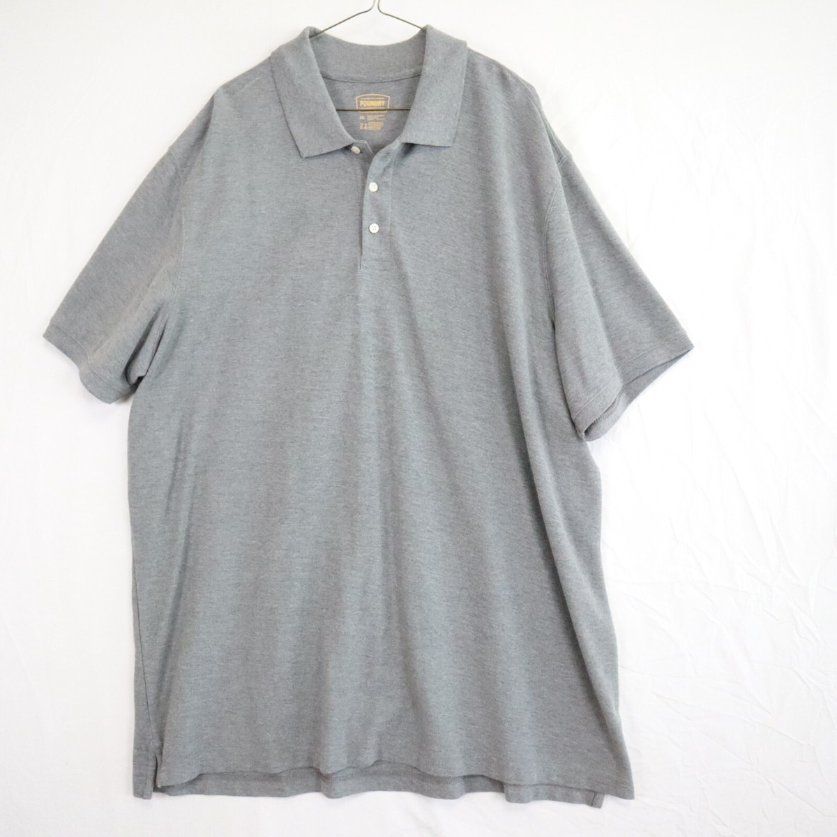 Foundry Polo Shirt Mens 3XL Casual Knit Gray Short Sleeve | eBay