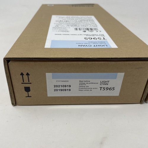 Expired 2021 - Genuine Epson T5965 Light Cyan Ink Cartridge 350ml - Picture 4 of 4