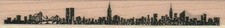 Skyline 3/4 x 4 1/2" Rubber Stamp, Structures Stamp, Places Stamp