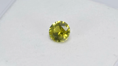 5.4mm ROUND CUSTOM BARION CUT NATURAL GREENISH YELLOW CHRYSOBERYL 0.68cts - Vídeo 1 de 1