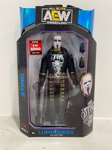 AEW All Elite Wrestling Luminaries Collect Sting Figure Chase Variant 1/5000 NIB - Foto 1 di 6