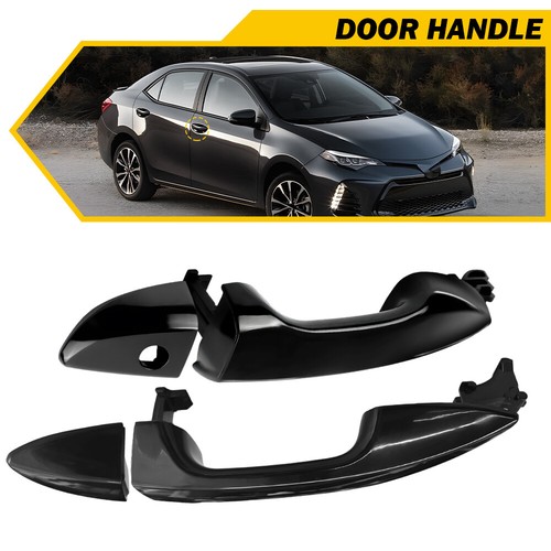 Exterior Door Handle For 2014-16 Toyota Corolla Front Rear Smooth Black Plastic - Picture 39 of 91