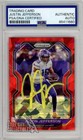 Justin Jefferson 2020 Panini Prizm Red Ice Auto RC 398 PSA/DNA Yellow -New Label