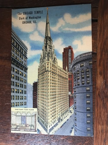 Der Chicago Tempel Clark in Washington Chicago Illinois Postkarte