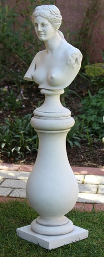 Beton Figur Skulptur Venus von Milo Büste auf Baluster Säule H 73 cm Statue - Bild 4 von 6