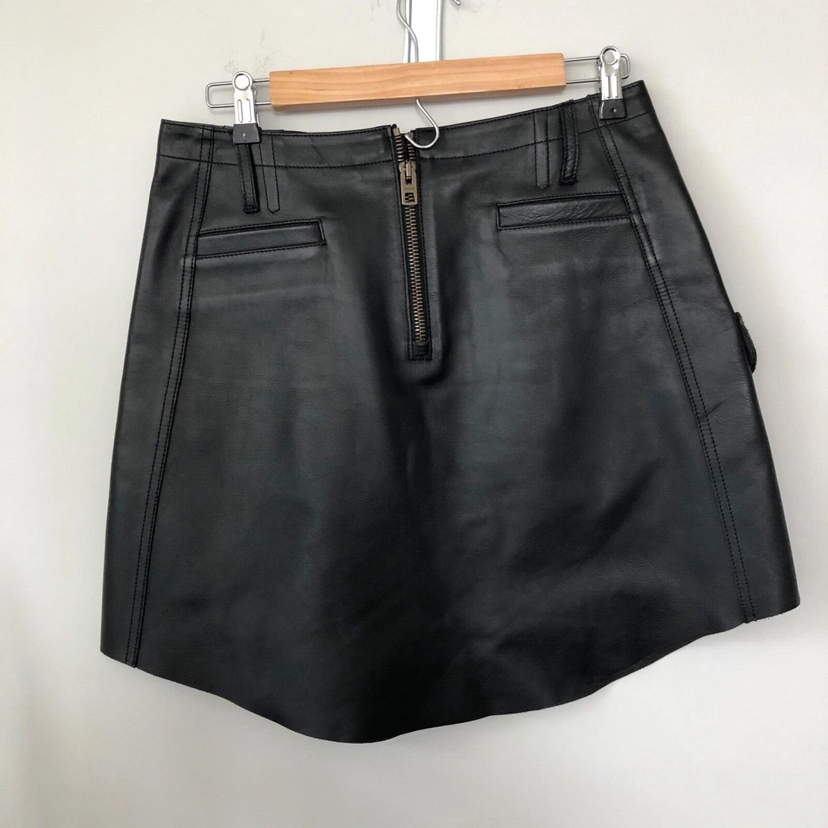 Coach leather top mini skirt
