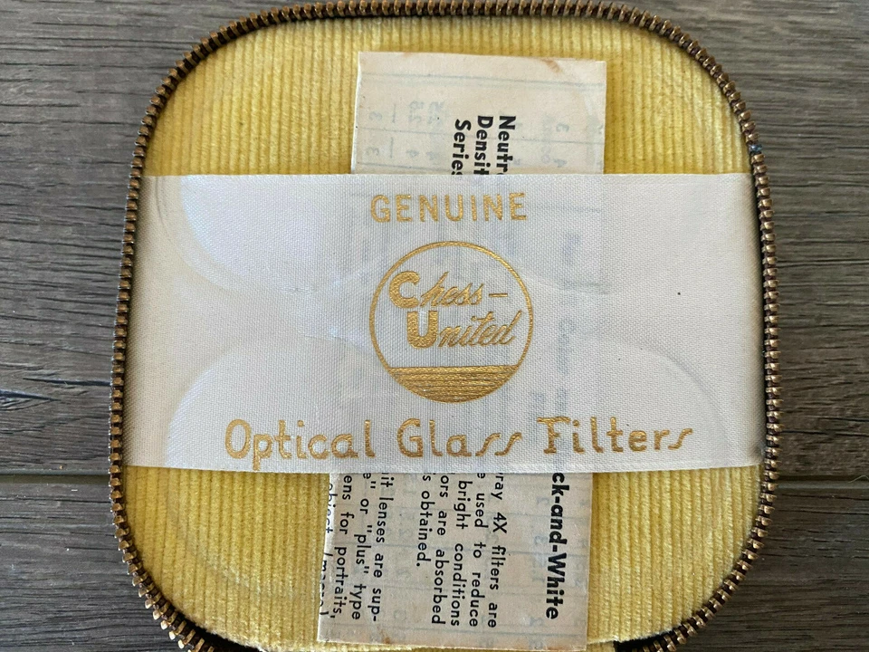 Genuine Chess-United Optical Glass Filters in Leather Case  - Image 4 of 4