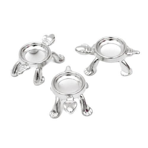Mini Silver Turtle Display Stand Gemstone Eggs Spheres Marbles Ball Holders - Picture 7 of 49