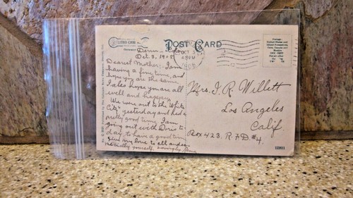 Tarjeta postal de East Denver High School Colorado 1908 - Imagen 3 de 3