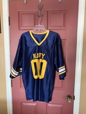 Mens Vintage USA MADE Naval Academy NAVY 00 Football Game Jersey Size XL