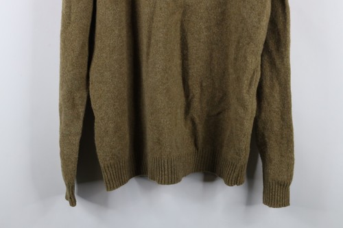 Vtg 90s Cabelas Mens Large Tall Blank Wool Knit Crewneck Sweater Heather Green - Picture 13 of 13