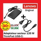 LENOVO ThinkPad USB-C 135W - Adaptateur secteur Portable 5A10W86327 Alimentation