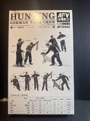 1/35 AFV Club Model Kit Hunting German Tank Crew (5 figures + dog) AF35092 - Picture 2 of 2