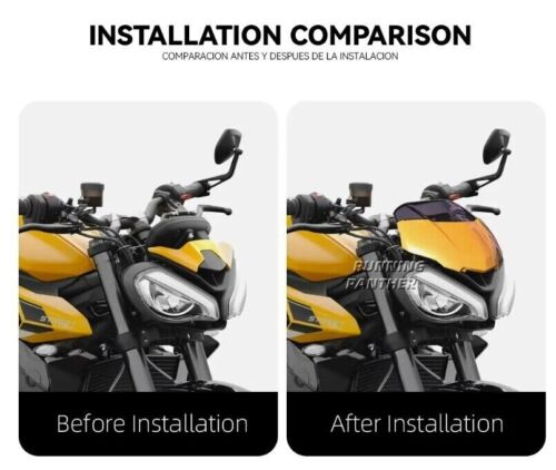 Pantalla deportiva parabrisas negra para Triumph Street Triple 765RS/Moto2 2023 2024 - Imagen 2 de 8