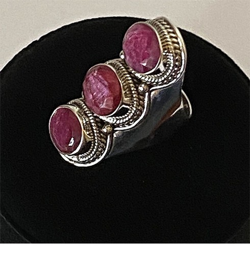 ¡Anillo de plata esterlina rubí natural hecho a mano de la India! - Imagen 4 de 6