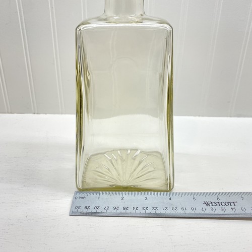 Vtg Clear Glass Decanter With Stopper Liquor Bottle Whisky Empty 1800 - Picture 10 of 10